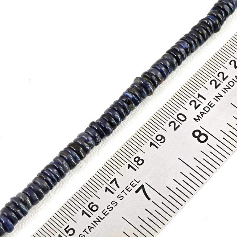 gemsmore:Round Shape Blue Tanzanite Beads Strand - Natural Untreated Drilled