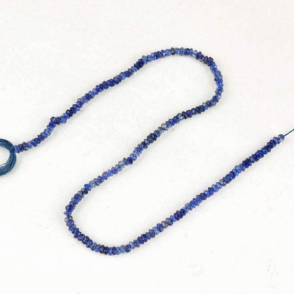 gemsmore:Round Shape Blue Tanzanite Beads Strand Natural Faceted Drilled