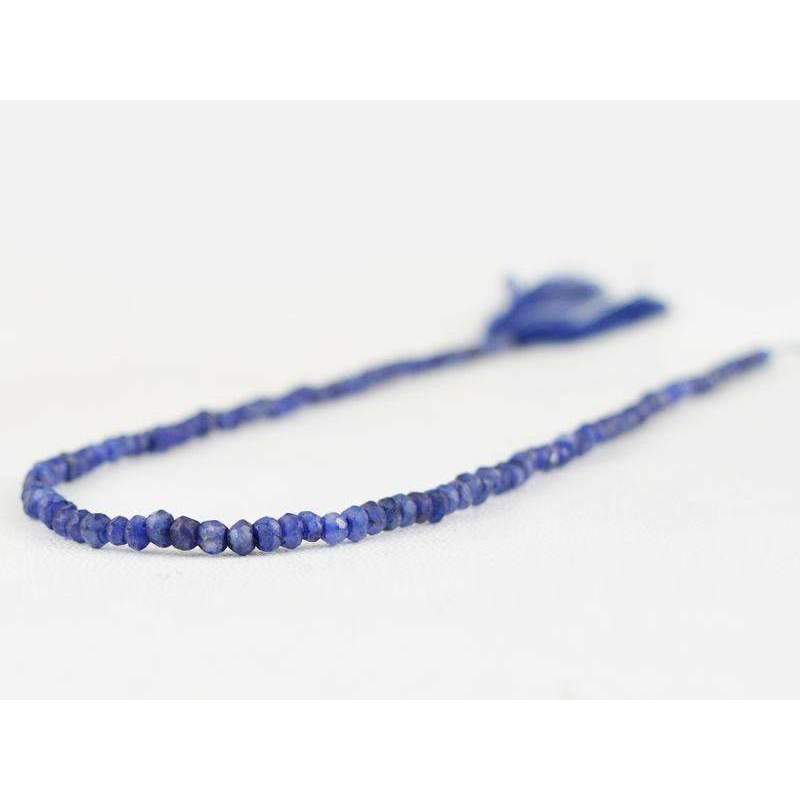 gemsmore:Round Shape Blue Tanzanite Beads Strand Natural Faceted Drilled