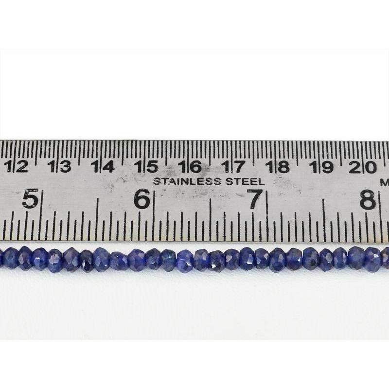 gemsmore:Round Shape Blue Tanzanite Drilled Beads Strand Natural Faceted