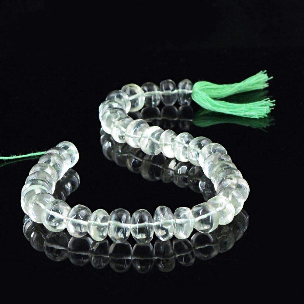 gemsmore:Round Shape Green Amethyst Beads Strand Natural Unheated Drilled