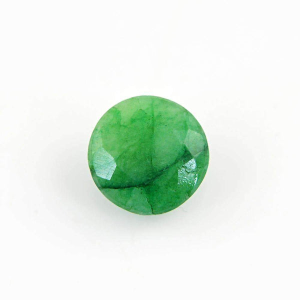 gemsmore:Round Shape Green Emerald Gemstone Earth Mined Faceted