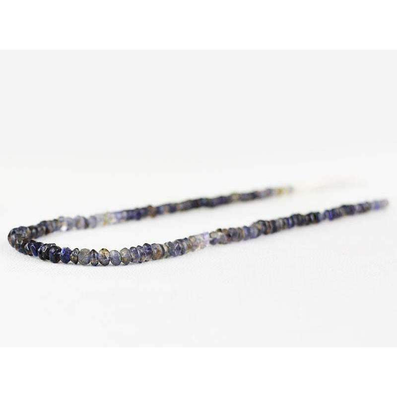 gemsmore:Round Shape Multicolor Iolite Beads Strand Natural Faceted Drilled