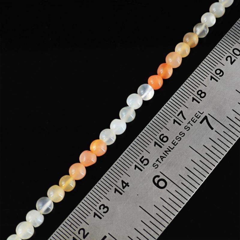 gemsmore:Round Shape Multicolor Moonstone Beads Strand - Natural Drilled