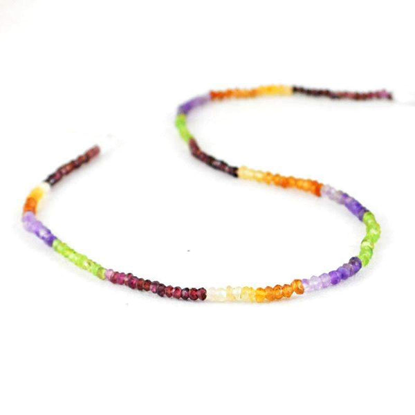 gemsmore:Round Shape Multicolor Multi Gemstone Drilled Beads Strand - Natural Faceted