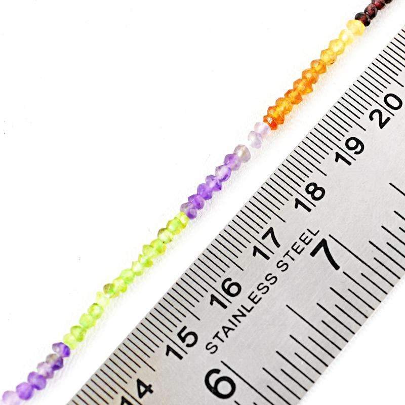 gemsmore:Round Shape Multicolor Multi Gemstone Drilled Beads Strand - Natural Faceted