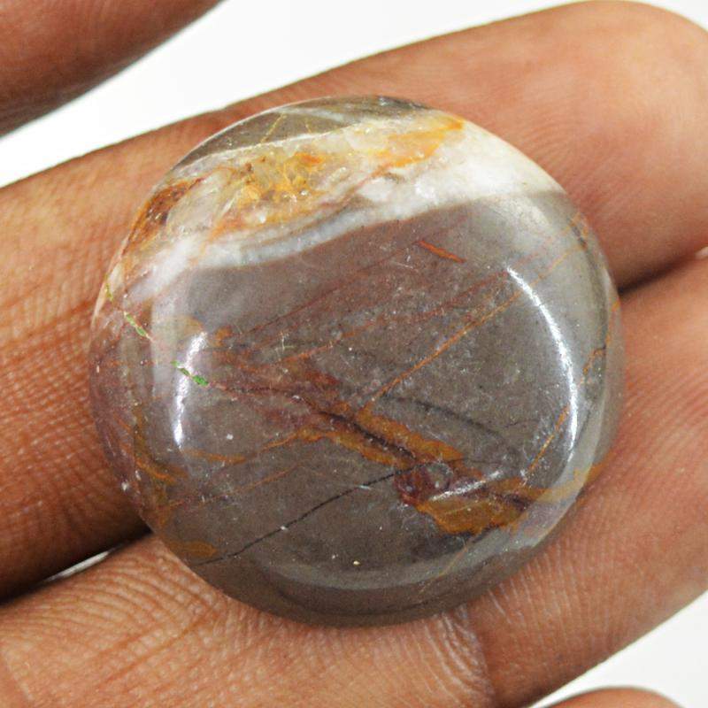 gemsmore:Round Shape Natural Picasso Jasper Loose Gemstone