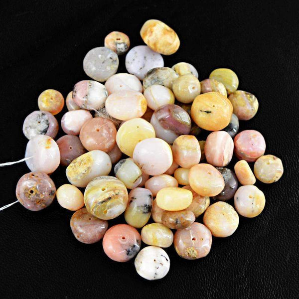 gemsmore:Round Shape Pink Australian Opal Beads Lot - Natural Drilled