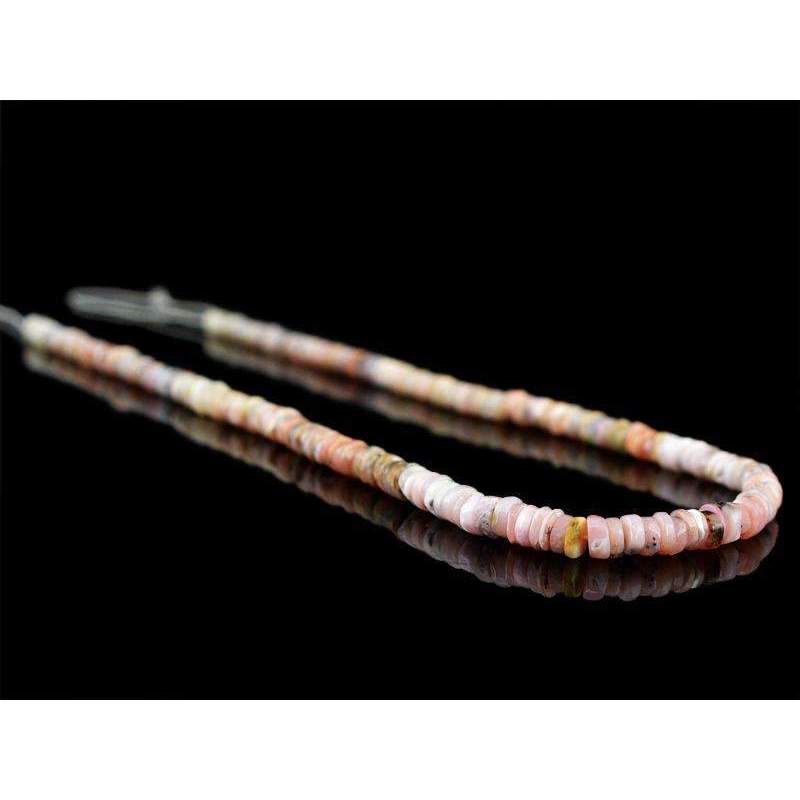 gemsmore:Round Shape Pink Australian Opal Beads Strand - Natural Drilled
