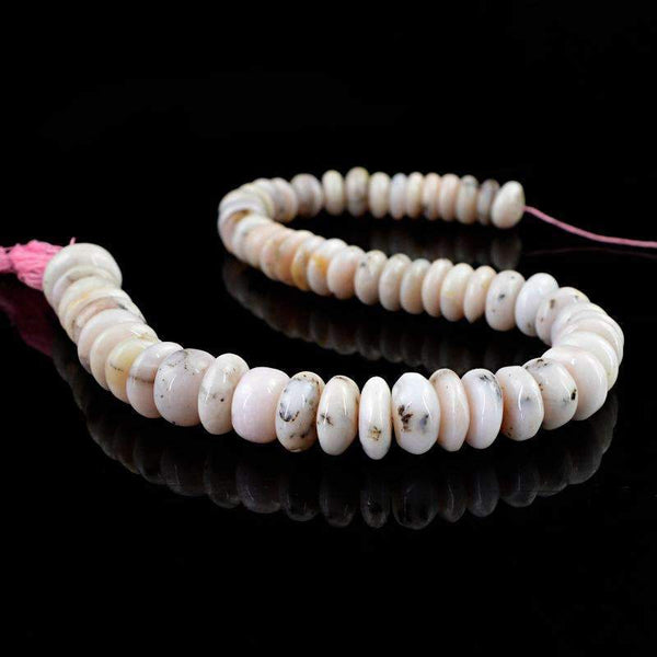 gemsmore:Round Shape Pink Australian Opal Beads Strand Natural Drilled