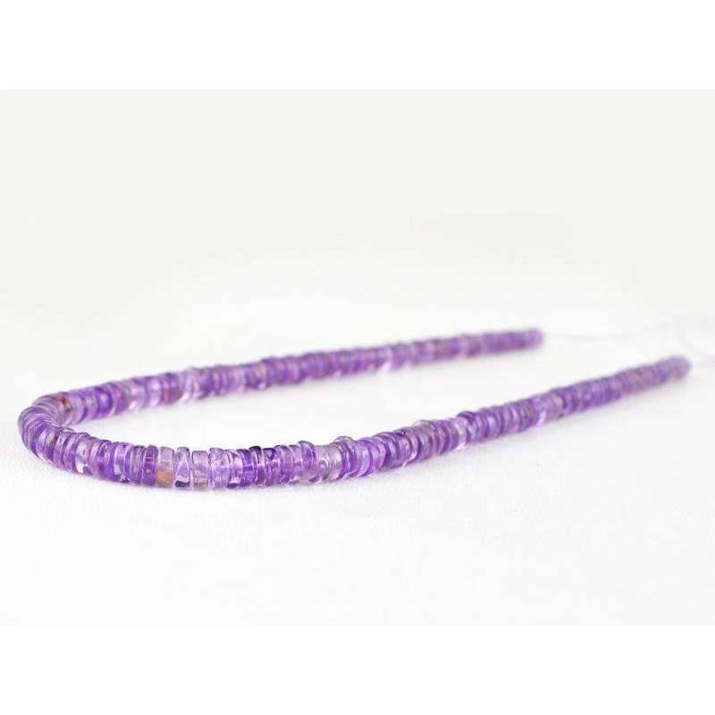 gemsmore:Round Shape Purple Amethyst Beads Strand Natural Drilled