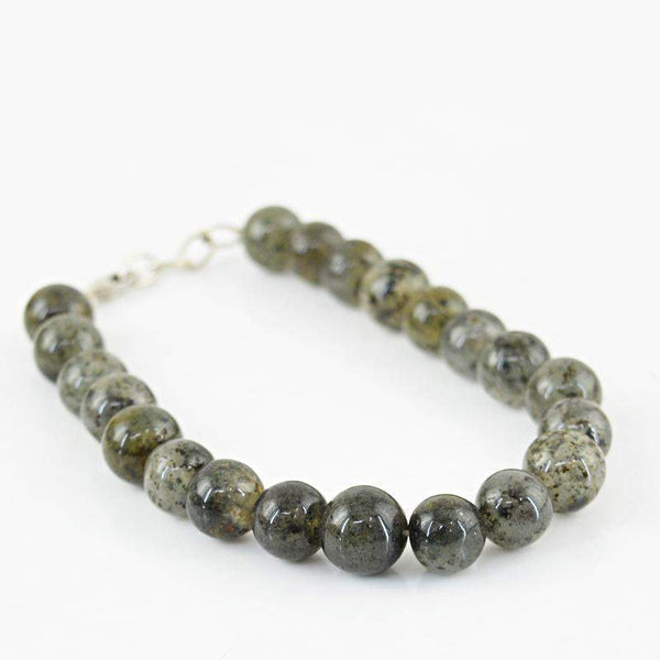 gemsmore:Round Shape Rutile Quartz Bracelet Natural Untreated Beads