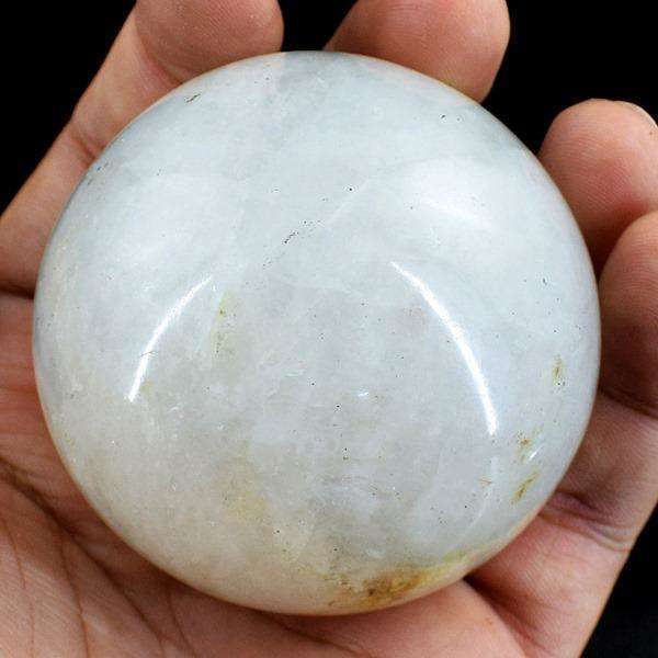 gemsmore:Rutile Quartz Hand Carved Round Healing Sphere