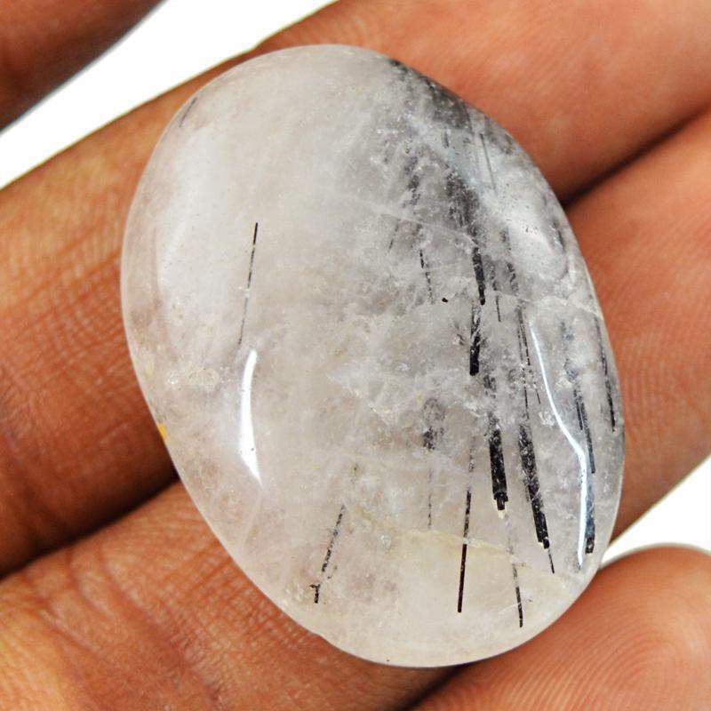 gemsmore:Rutile Quartz Natural Oval Shape Loose Gemstone