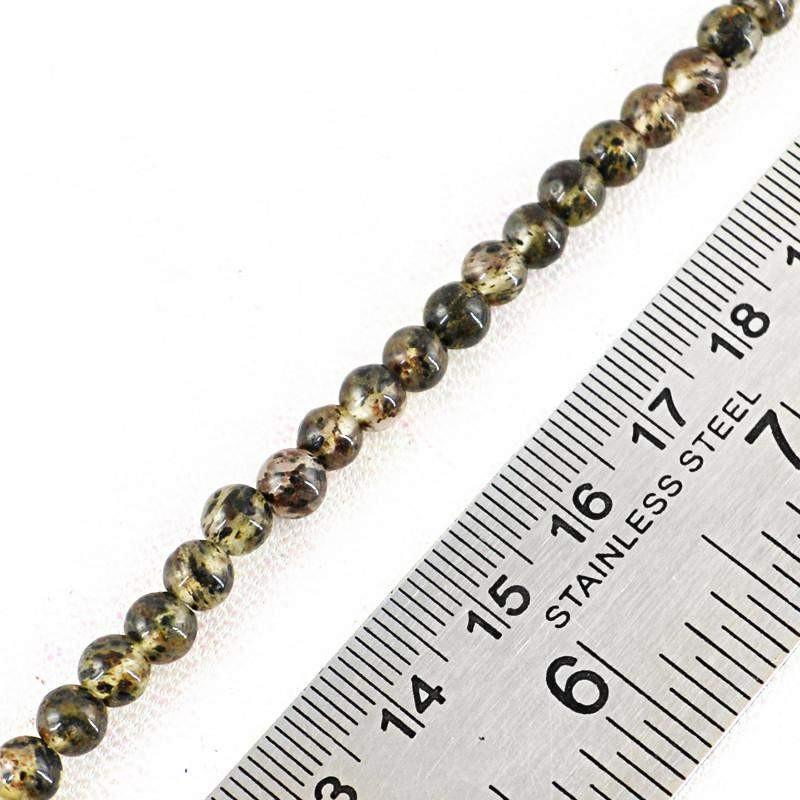 gemsmore:Rutile Quartz Strand Natural Untreated Drilled Round Shape Beads