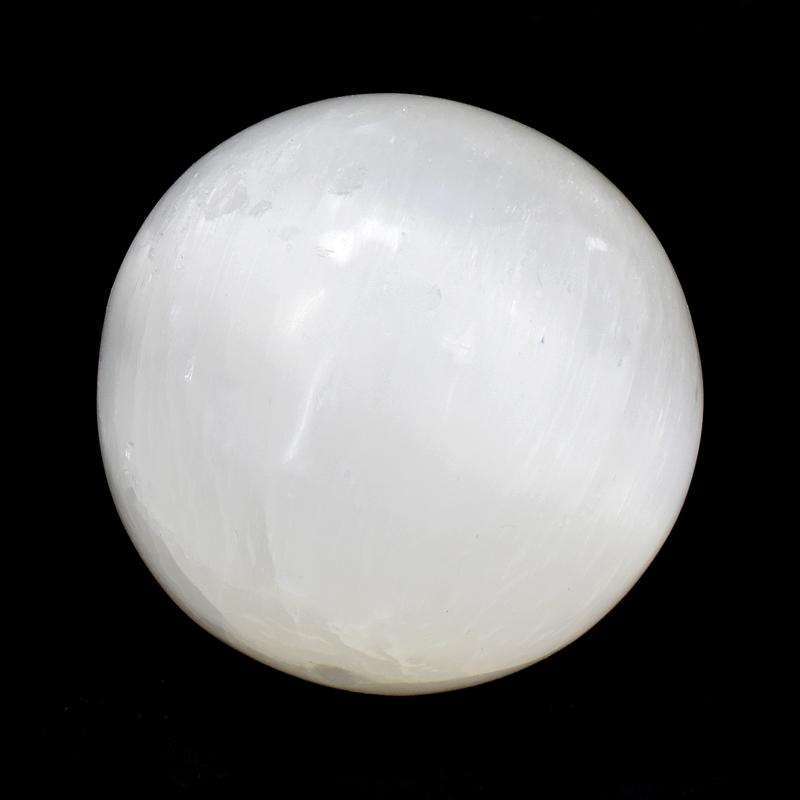 gemsmore:Selenite Hand Carved Crystal Healing Sphere