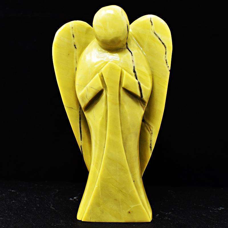 gemsmore:Serpentine Hand Carved Crystal Big Healing Angel