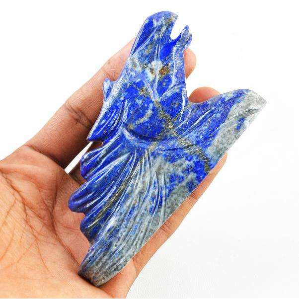 gemsmore:Shinny Blue Lapis Lazuli Hand Carved Horse Bust