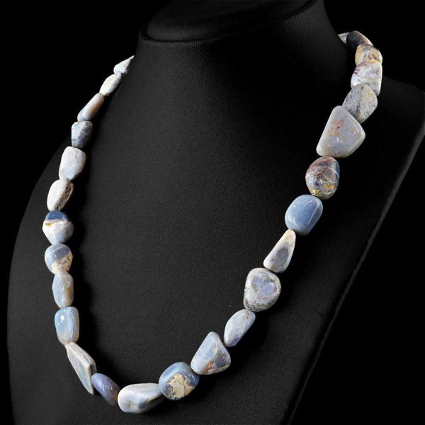 gemsmore:Single Strand Australian Opal Necklace Natural Genuine Beads