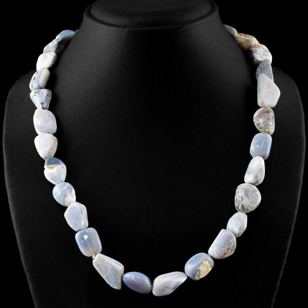 gemsmore:Single Strand Australian Opal Necklace Natural Genuine Beads