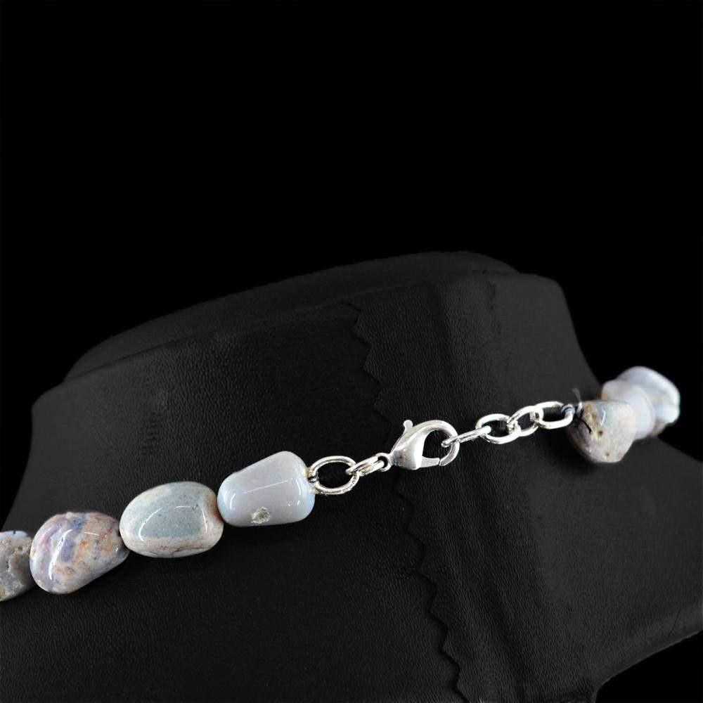 gemsmore:Single Strand Australian Opal Necklace Natural Untreated Beads