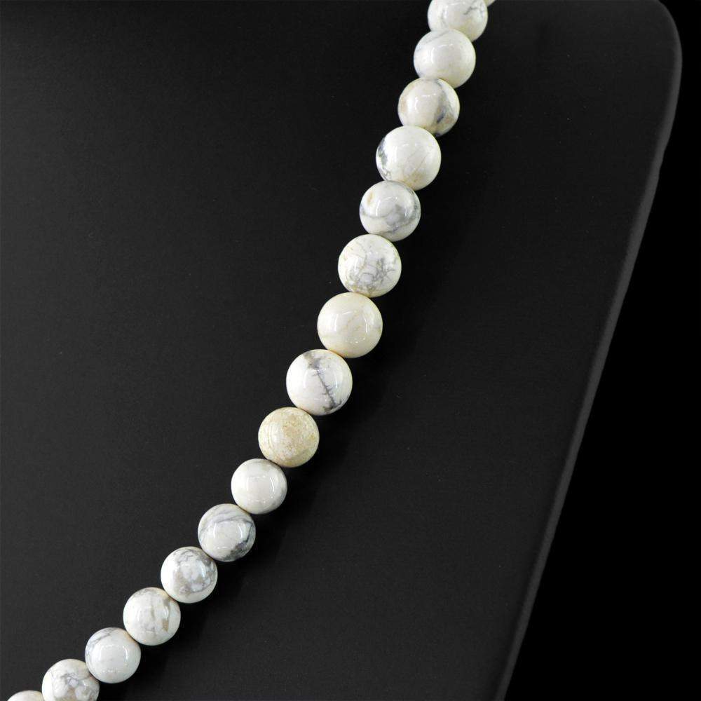 gemsmore:Single Strand Dendrite Opal Necklace 20 Inches Long Round Beads