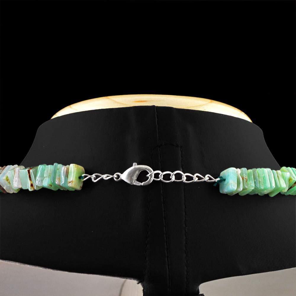 gemsmore:Single Strand Peruvian Opal Necklace Natural Untreated Beads