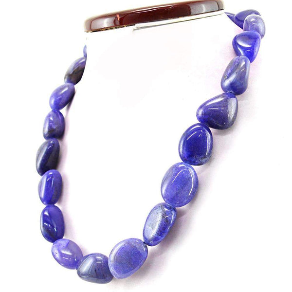 gemsmore:Single Strand Purple Onyx Necklace Natural Untreated Beads