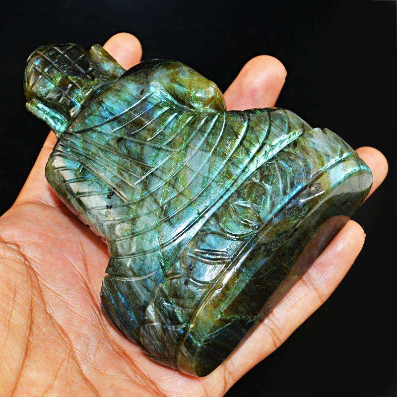 gemsmore:SOLD OUT : Amazing Blue Flash Labradorite Lord Buddha Idol