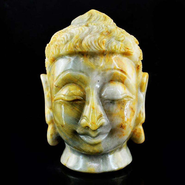 gemsmore:SOLD OUT :  Amazing Cat's Eye Lord Buddha Head