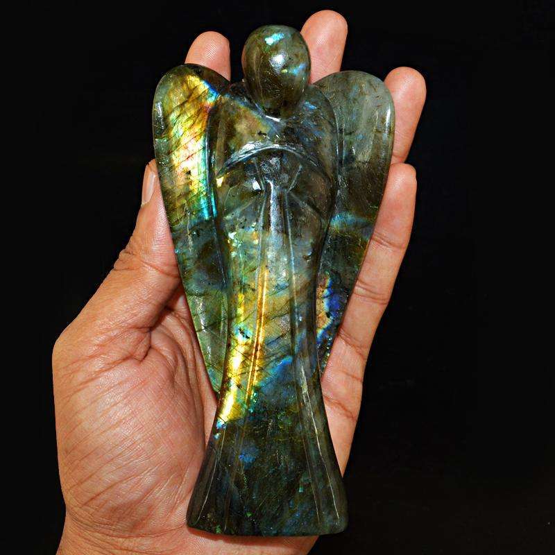 gemsmore:SOLD OUT : Amazing Flash Labradorite Healing Angel