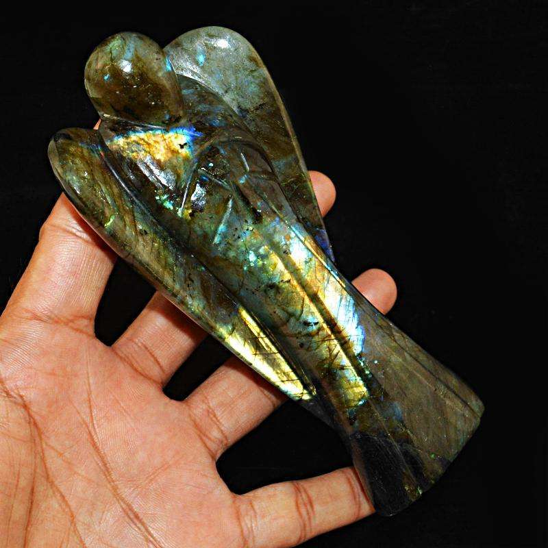 gemsmore:SOLD OUT : Amazing Flash Labradorite Healing Angel