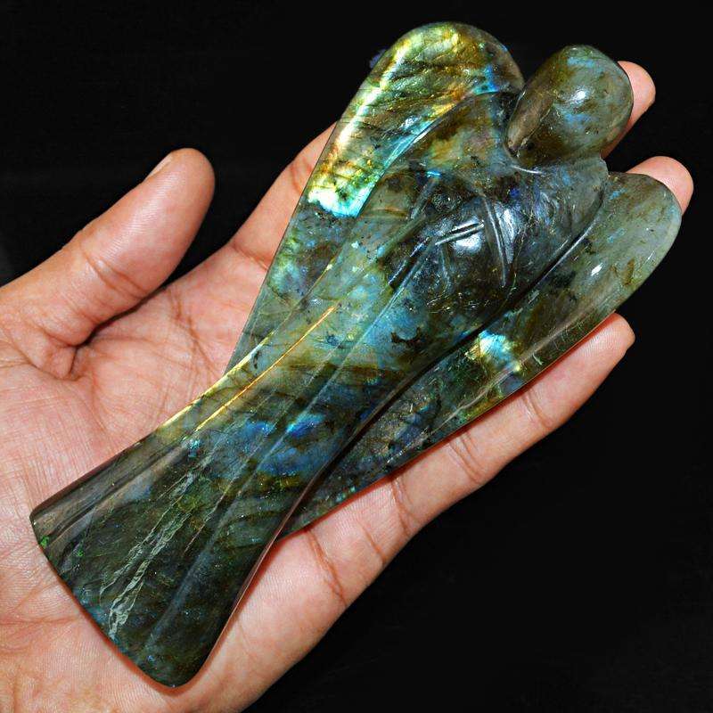 gemsmore:SOLD OUT : Amazing Flash Labradorite Healing Angel