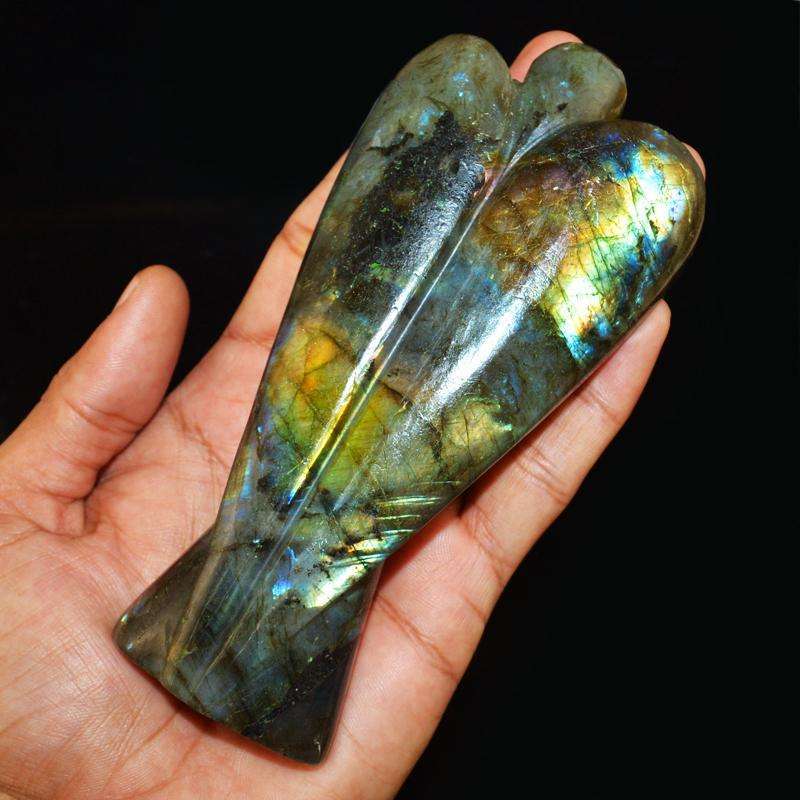 gemsmore:SOLD OUT : Amazing Flash Labradorite Healing Angel