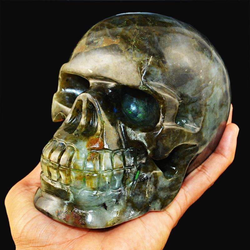 gemsmore:SOLD OUT : Amazing Flash Labradorite Skull