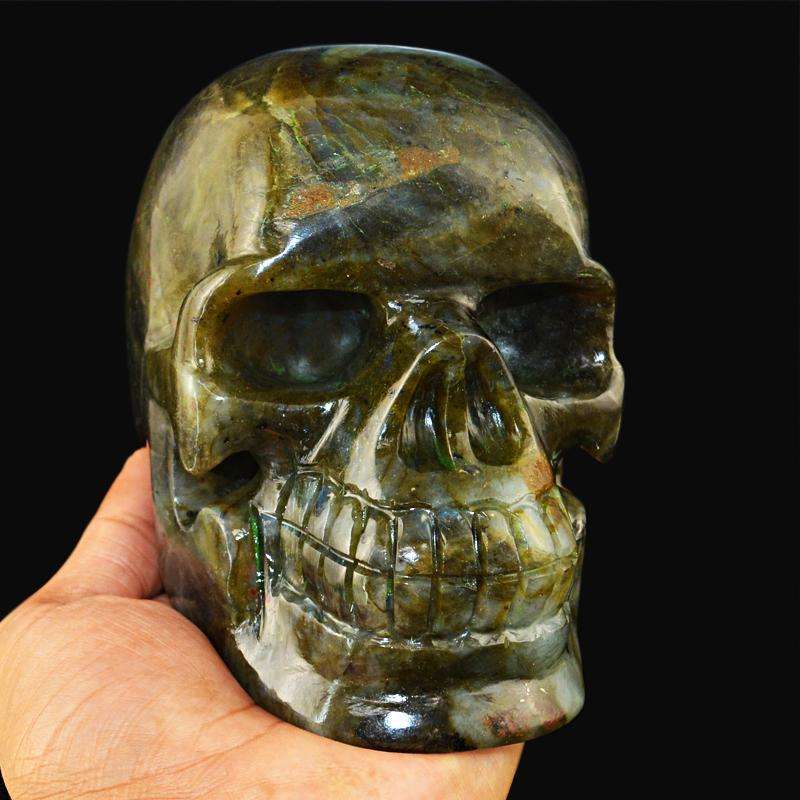 gemsmore:SOLD OUT : Amazing Flash Labradorite Skull