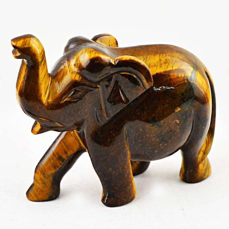 gemsmore:SOLD OUT :  Amazing Golden Tiger Eye Elephant