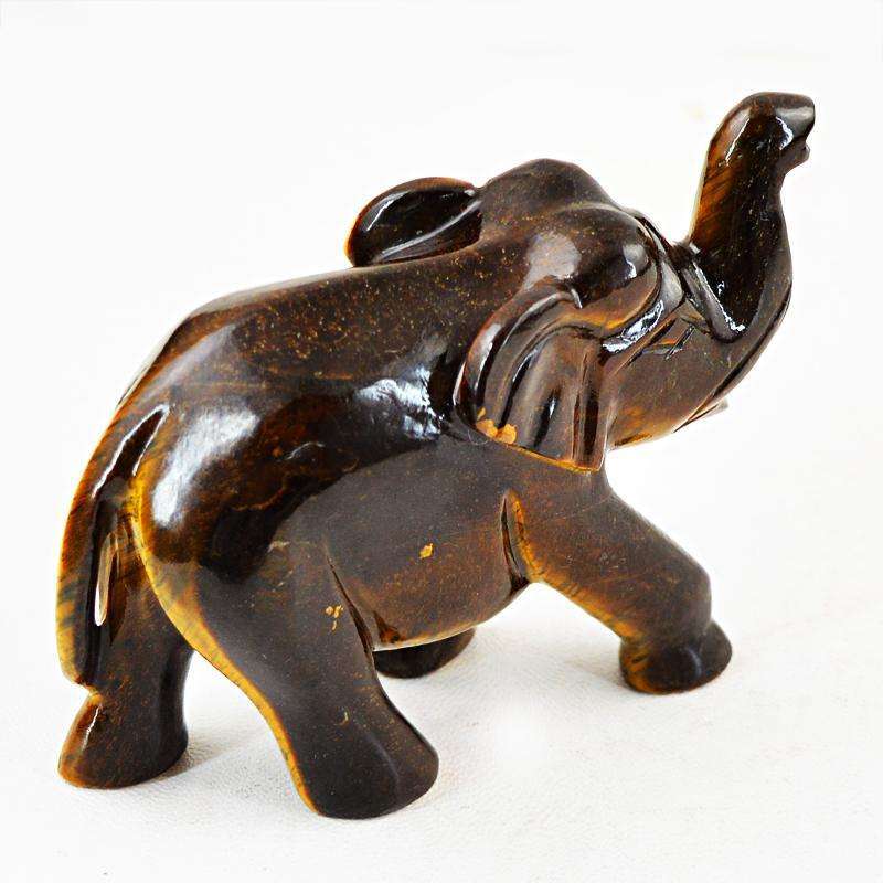 gemsmore:SOLD OUT :  Amazing Golden Tiger Eye Elephant