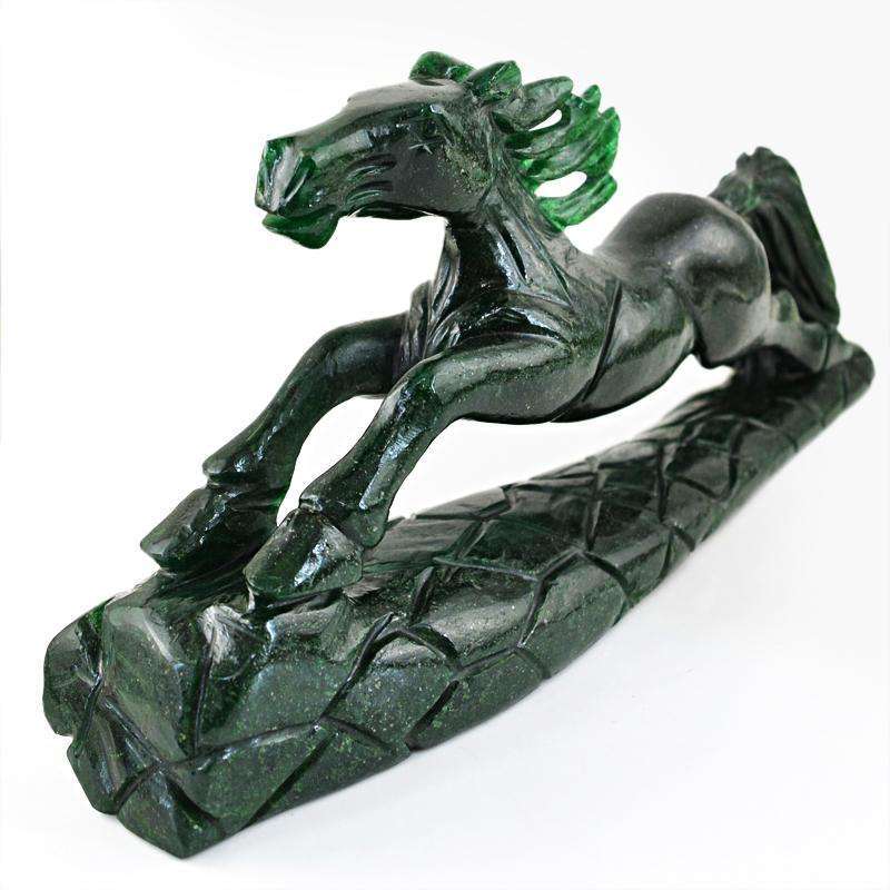 gemsmore:SOLD OUT : Amazing Green Jade Horse Statue
