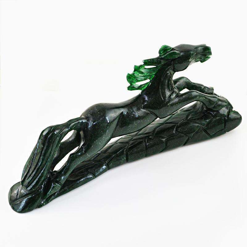 gemsmore:SOLD OUT : Amazing Green Jade Horse Statue