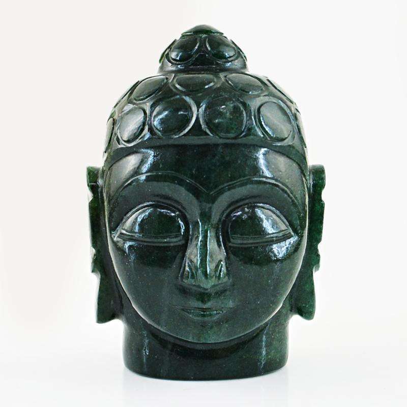 gemsmore:SOLD OUT :  Amazing Green Jade Lord Buddha Head