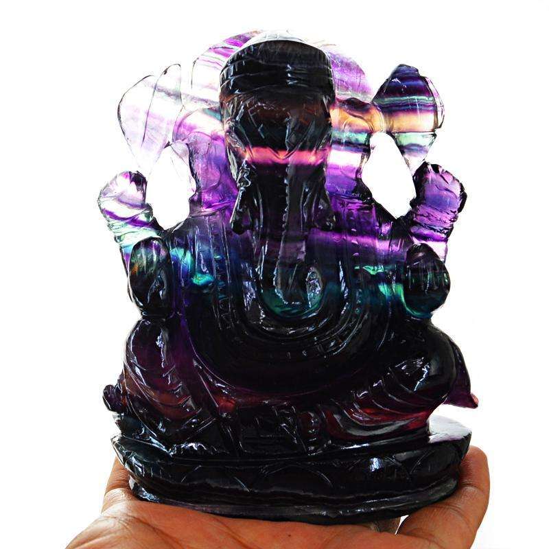 gemsmore:SOLD OUT : Amazing Multicolor Fluorite Ganesha