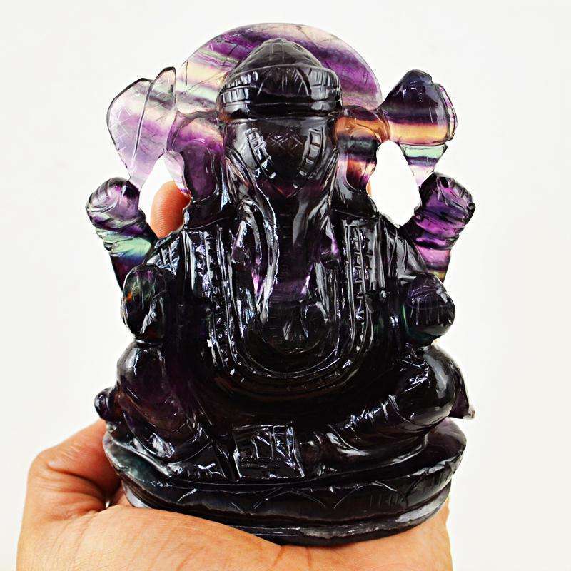 gemsmore:SOLD OUT : Amazing Multicolor Fluorite Ganesha