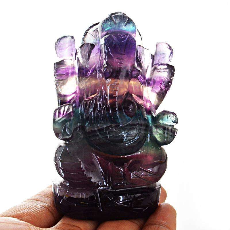 gemsmore:SOLD OUT : Amazing Multicolor Fluorite Ganesha