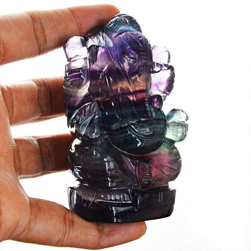 gemsmore:SOLD OUT : Amazing Multicolor Fluorite Ganesha