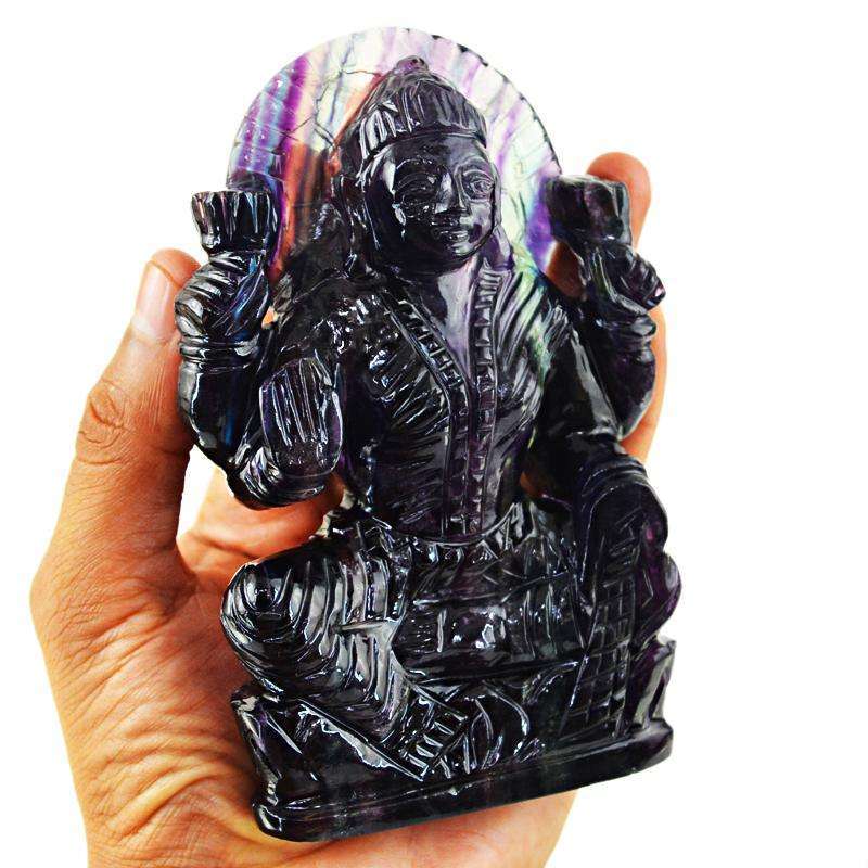 gemsmore:SOLD OUT : Amazing Multicolor Fluorite Goddess Laxmi