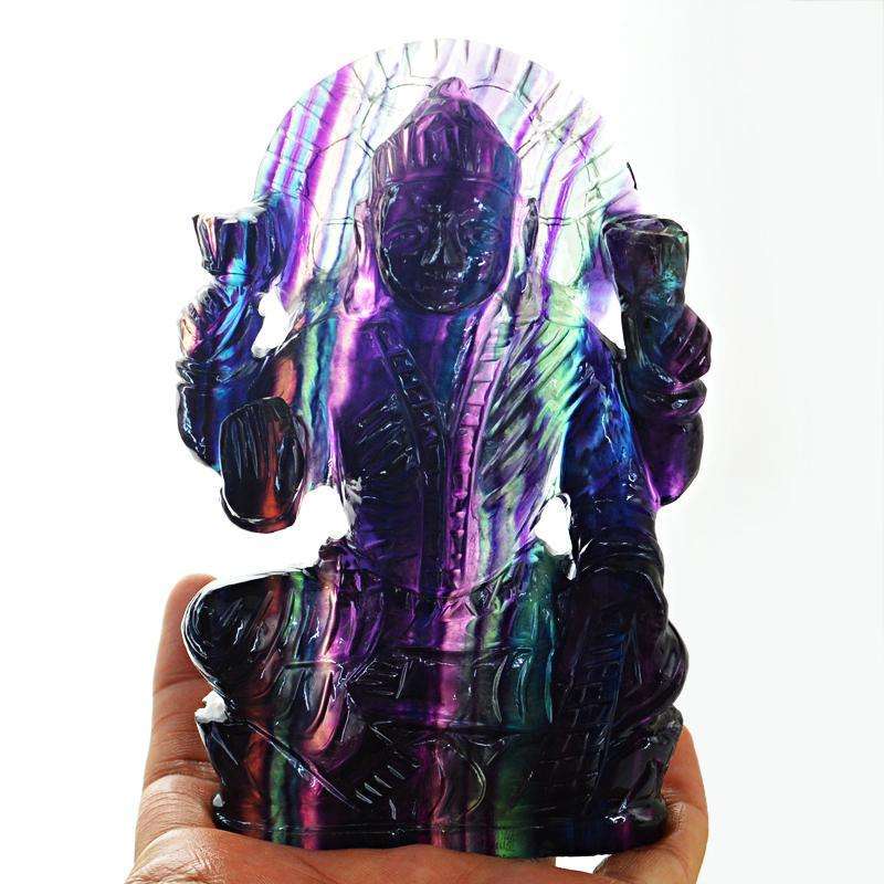 gemsmore:SOLD OUT : Amazing Multicolor Fluorite Goddess Laxmi