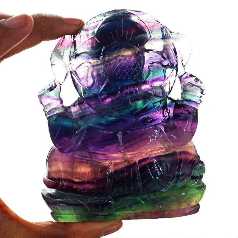 gemsmore:SOLD OUT : Amazing Multicolor Fluorite Lord Ganesha