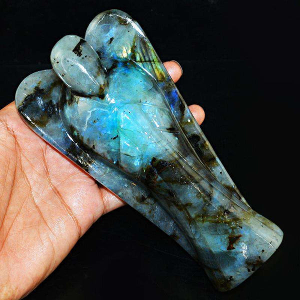 gemsmore:SOLD OUT : Blue Flash Labradorite Healing Crystal Angel