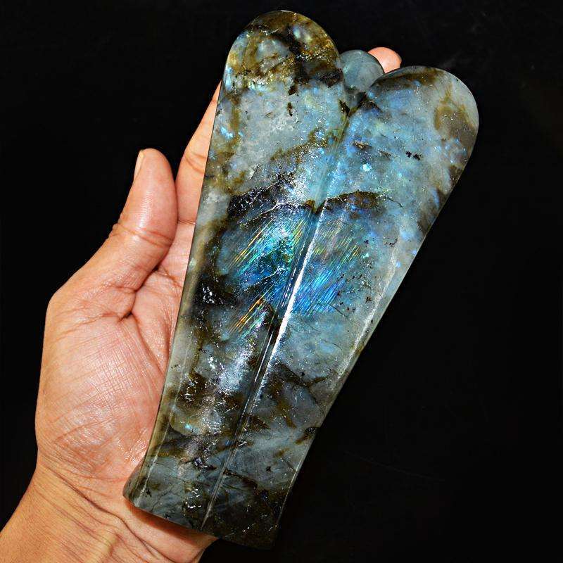 gemsmore:SOLD OUT : Blue Flash Labradorite Healing Crystal Angel